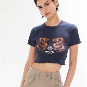 Urban Outfitters Cropped Dragon Tee